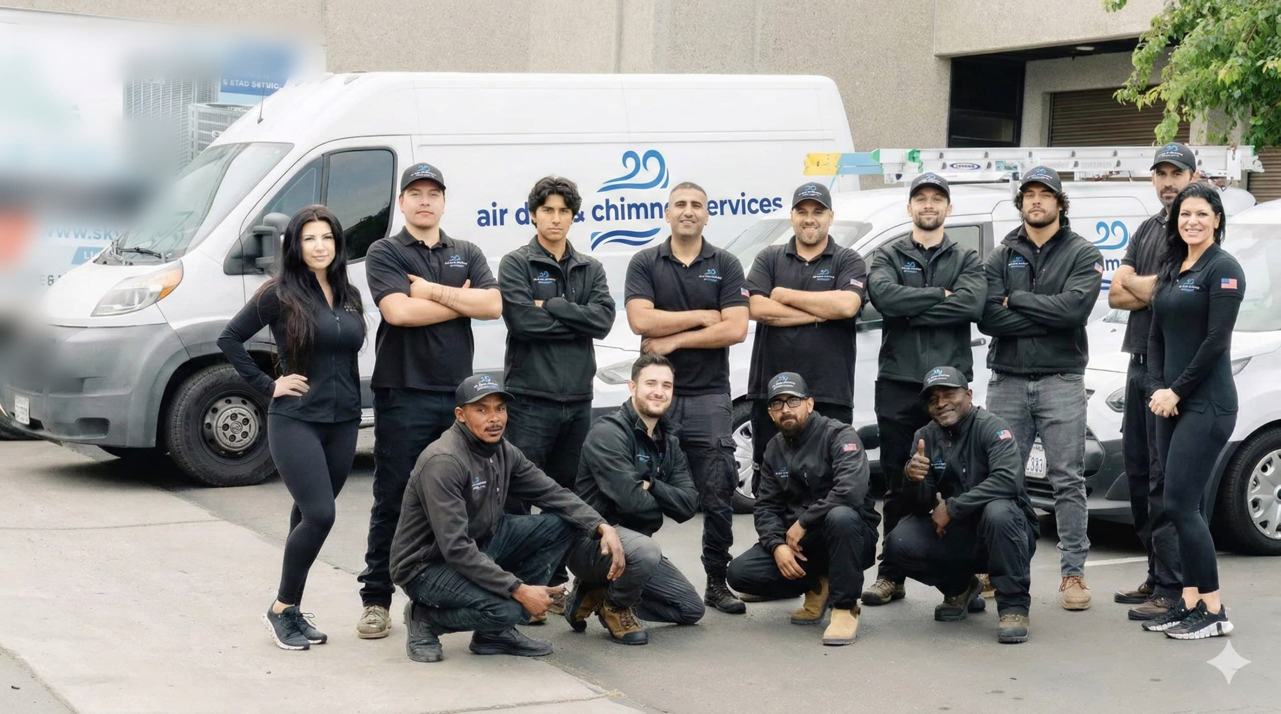 Air duct service background