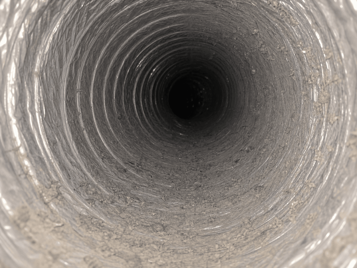 Flexible Duct before air duct cleaning