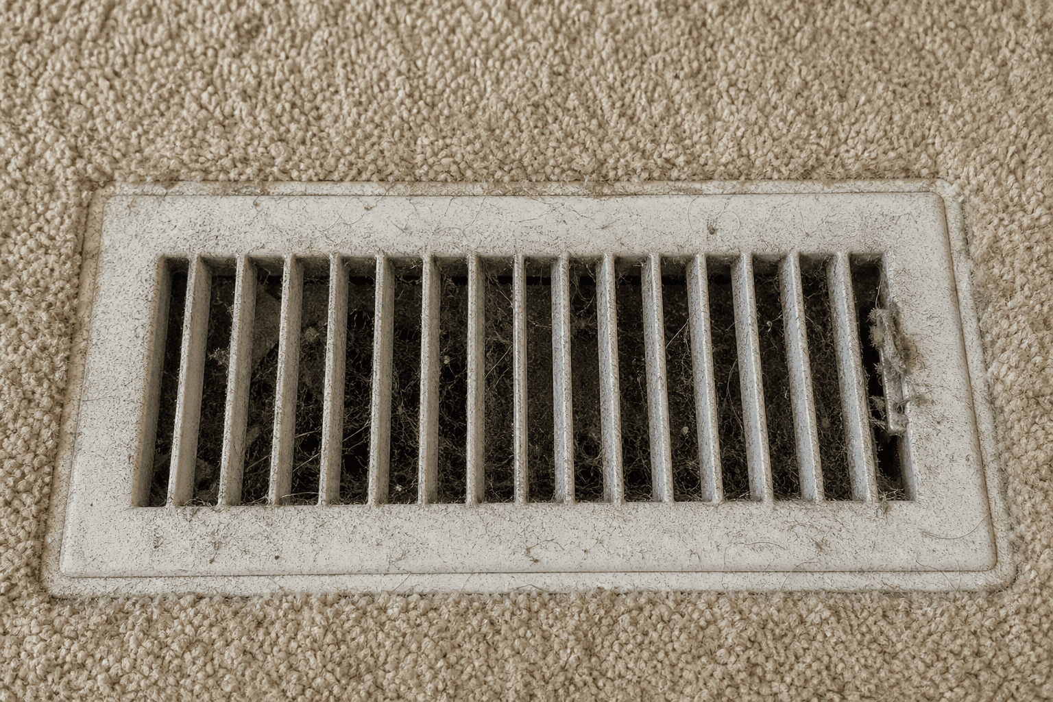 Floor Register before air duct cleaning